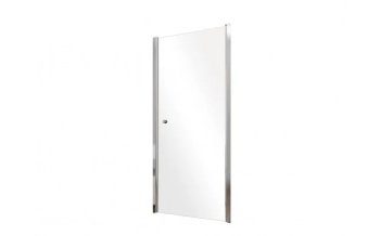 Ușă de duș BESCO Sinco 80, batantă, sticlă transparentă 6 mm, 80×195 cm, profil crom